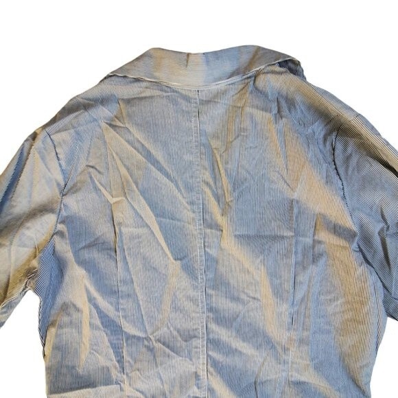 Kim Rogers black white striped collared 3/4 sleeve career top sz XL - Picture 9 of 16